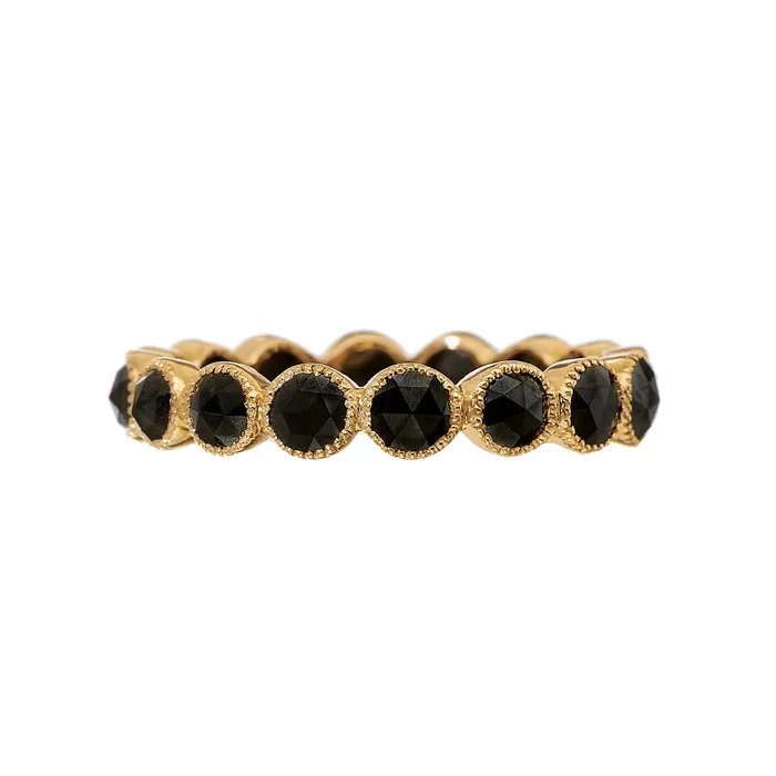 Sethi Couture Bezel Set Black Diamond Band Rings