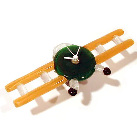 Wall clock Biplane Glass MuranoVitrum Earrings Wall clock Biplane Glass MuranoVitrum Earrings
