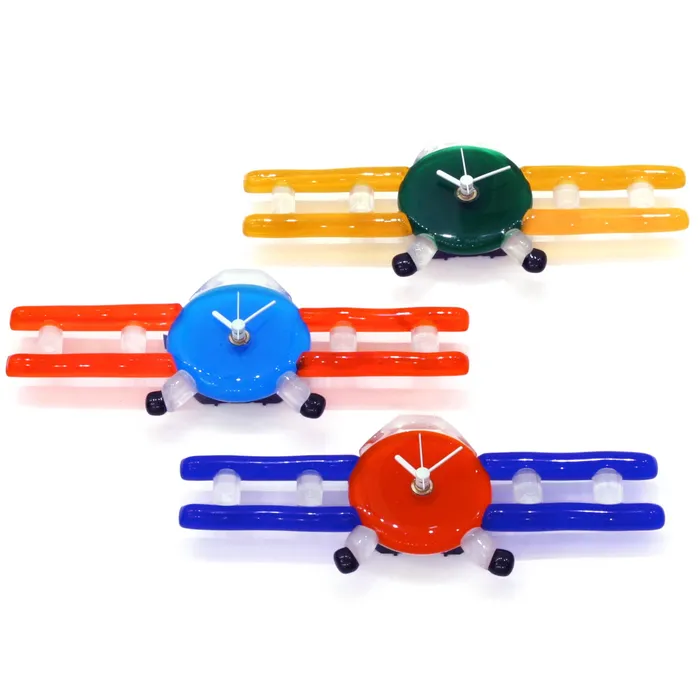 Wall clock Biplane Glass MuranoVitrum Earrings Wall clock Biplane Glass MuranoVitrum Earrings