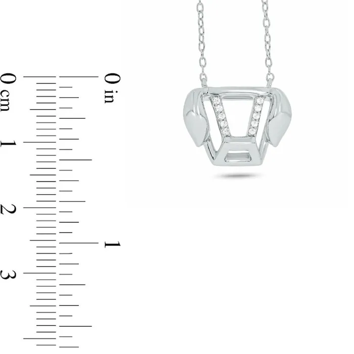 005 CT TW Natural Diamond Abstract Puppy Head Necklace in Sterling Silver Goldia Necklaces 005 CT TW Natural Diamond Abstract Puppy Head Necklace in Sterling Silver Goldia Necklaces