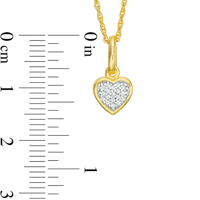 005 CT TW Natural Diamond Heart Pendant in 10K Yellow Gold Goldia Necklaces 005 CT TW Natural Diamond Heart Pendant in 10K Yellow Gold Goldia Necklaces