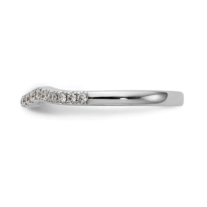 017ct CZ Solid Real 14k White Gold Wedding Wedding Band Ring Goldia Rings