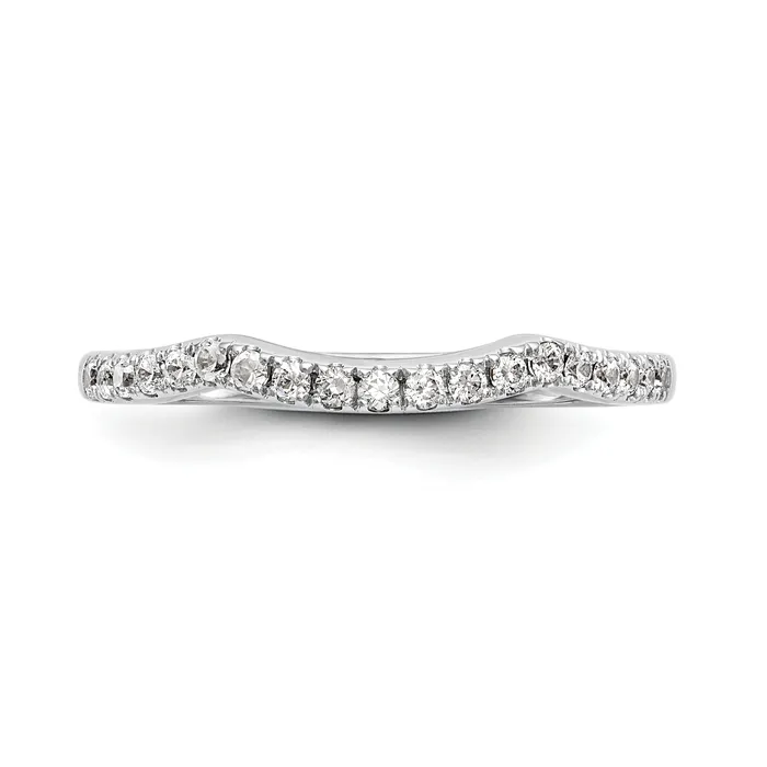 017ct CZ Solid Real 14k White Gold Wedding Wedding Band Ring Goldia Rings