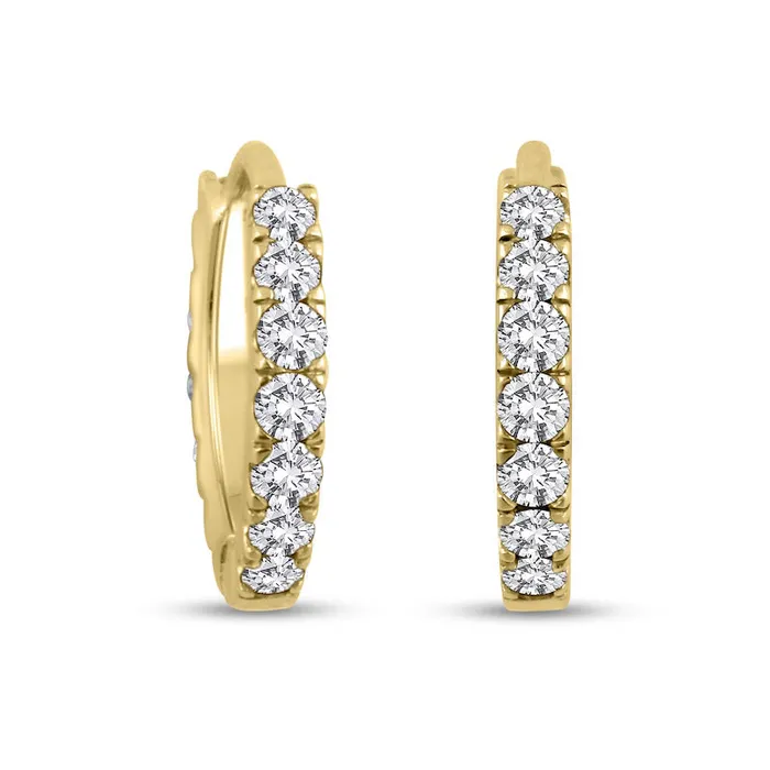 025 CT TW Diamond Hoop Earrings in 10K gold Goldia Earrings