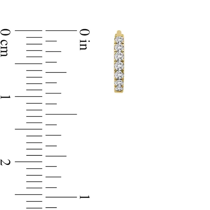 025 CT TW Diamond Hoop Earrings in 10K gold Goldia Earrings 025 CT TW Diamond Hoop Earrings in 10K gold Goldia Earrings