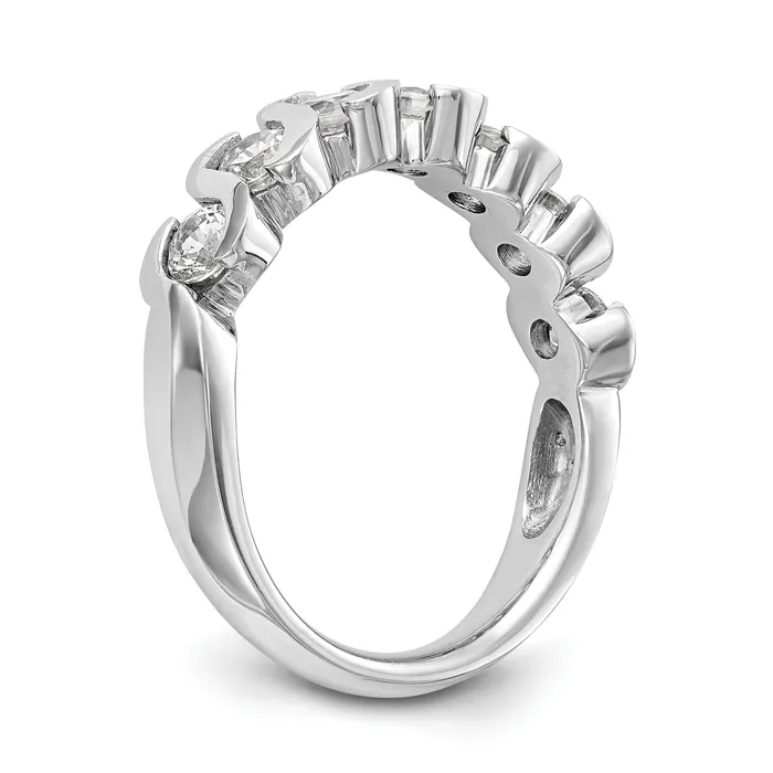 025ct CZ Solid Real 14K White Gold Wedding Band Ring Goldia Rings