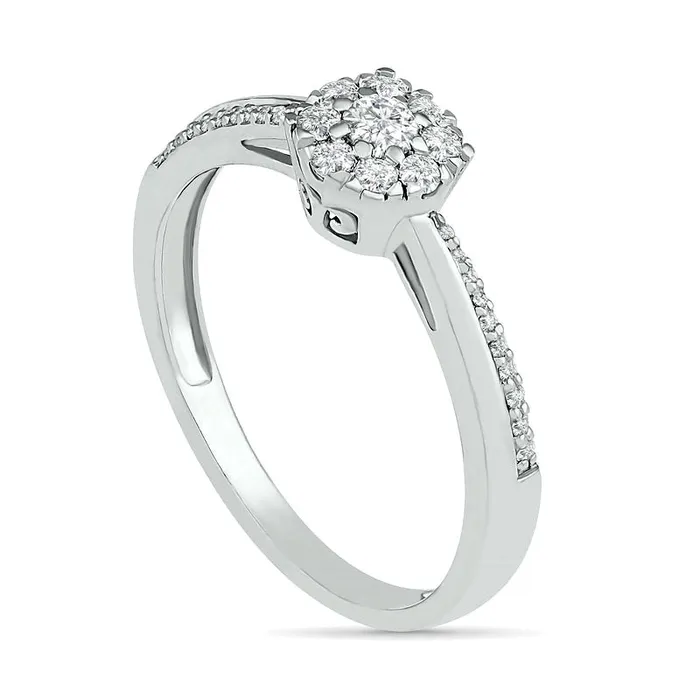 033 CT TW Composite Natural Diamond Bridal Engagement Ring Set in Solid 10K White Gold Goldia Rings 033 CT TW Composite Natural Diamond Bridal Engagement Ring Set in Solid 10K White Gold Goldia Rings