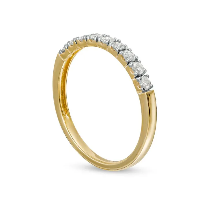 033 CT TW Natural Diamond Nine Stone Anniversary Band in Solid 10K Yellow Gold Goldia Rings 033 CT TW Natural Diamond Nine Stone Anniversary Band in Solid 10K Yellow Gold Goldia Rings