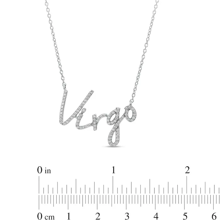 033 CT TW Natural Diamond Virgo Necklace in Sterling Silver Goldia Necklaces 033 CT TW Natural Diamond Virgo Necklace in Sterling Silver Goldia Necklaces
