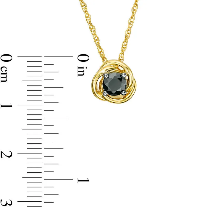 038 CT Enhanced Black Natural Clarity Enhanced Solitaire Swirl Frame Pendant in 10K Yellow Gold Goldia Necklaces 038 CT Enhanced Black Natural Clarity Enhanced Solitaire Swirl Frame Pendant in 10K Yellow Gold Goldia Necklaces