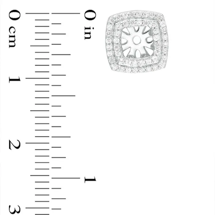 038 CT TW Diamond Tilted Square Frame Earring Jackets in 10K White Gold Goldia Earrings 038 CT TW Diamond Tilted Square Frame Earring Jackets in 10K White Gold Goldia Earrings