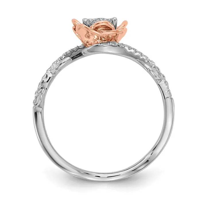 046ct CZ Solid Real 14k White Rose Gold Fashion Wedding Band Ring Goldia Rings