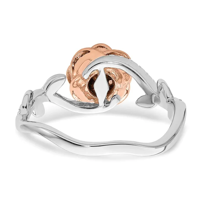 046ct CZ Solid Real 14k White Rose Gold Fashion Wedding Band Ring Goldia Rings