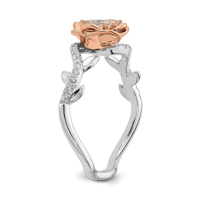 046ct CZ Solid Real 14k White Rose Gold Fashion Wedding Band Ring Goldia Rings