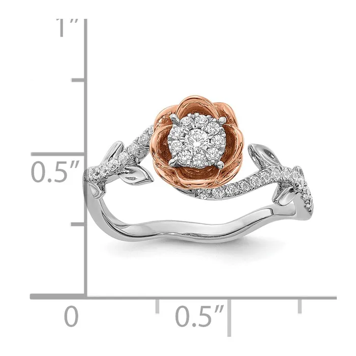046ct CZ Solid Real 14k White Rose Gold Fashion Wedding Band Ring Goldia Rings