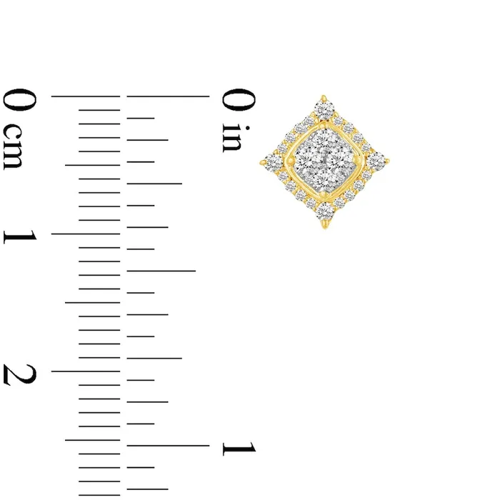 05 CT TW Composite Diamond Square Stud Earrings in 14K Gold Goldia Earrings 05 CT TW Composite Diamond Square Stud Earrings in 14K Gold Goldia Earrings