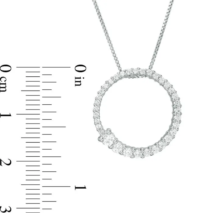 05 CT TW Journey Natural Diamond Circle Pendant in 10K White Gold Goldia Necklaces 05 CT TW Journey Natural Diamond Circle Pendant in 10K White Gold Goldia Necklaces