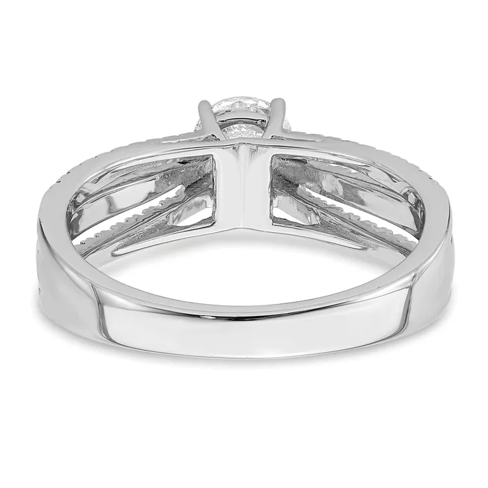 050ct CZ Solid Real 14k White Gold Engagement Ring Goldia Rings