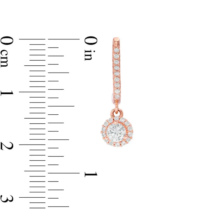 063 CT TW Diamond Frame Drop Earrings in 10K Rose Gold Goldia Earrings 063 CT TW Diamond Frame Drop Earrings in 10K Rose Gold Goldia Earrings