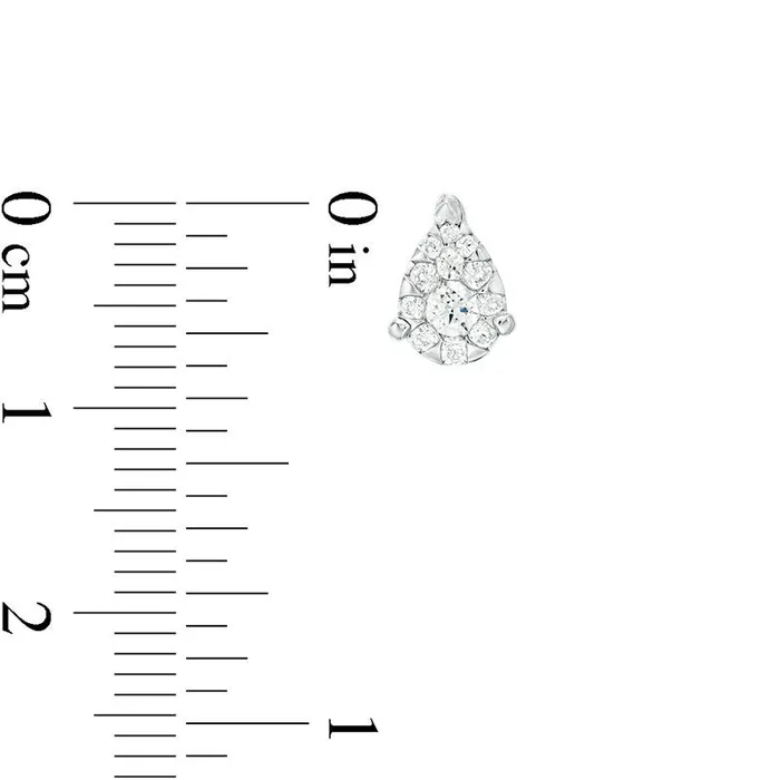 075 CT TW Composite Diamond Teardrop Stud Earrings in 14K White Gold Goldia Earrings 075 CT TW Composite Diamond Teardrop Stud Earrings in 14K White Gold Goldia Earrings