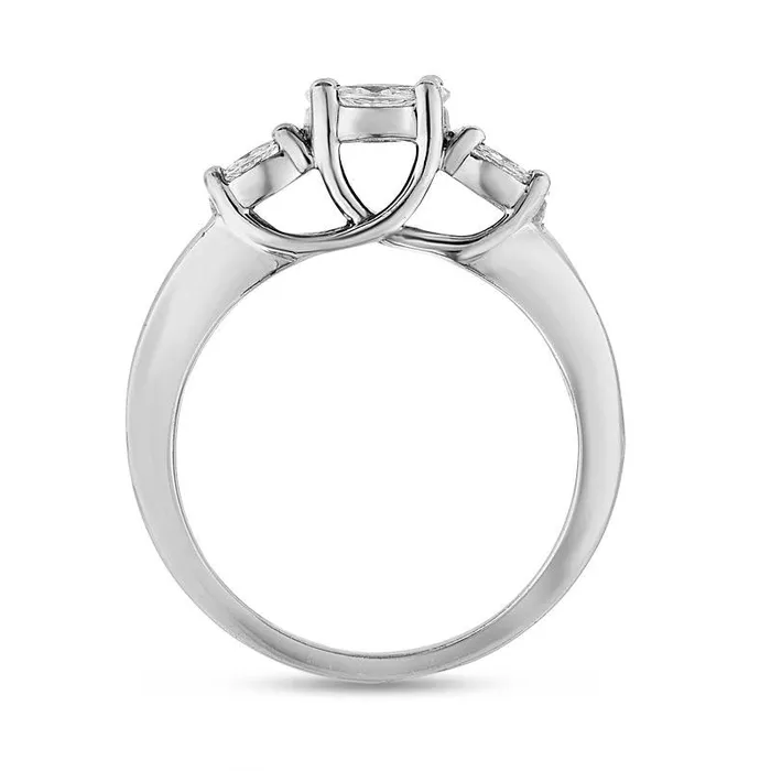10 CT TW Marquise and PrincessCut Composite Natural Diamond Three Stone Engagement Ring in Solid 14K White Gold Goldia Rings 10 CT TW Marquise and PrincessCut Composite Natural Diamond Three Stone Engagement Ring in Solid 14K White Gold Goldia Rings