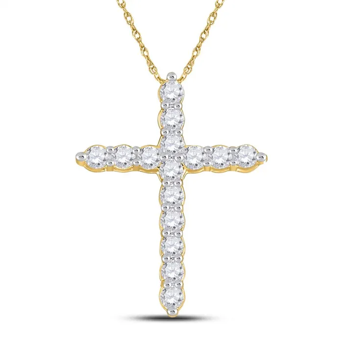 12CTDiamond CROSS PENDANT gndatlanta Necklaces