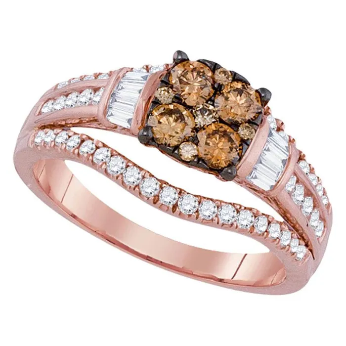 1 CTWDiamond LARISSA FASHION BROWN RING gndatlanta Rings