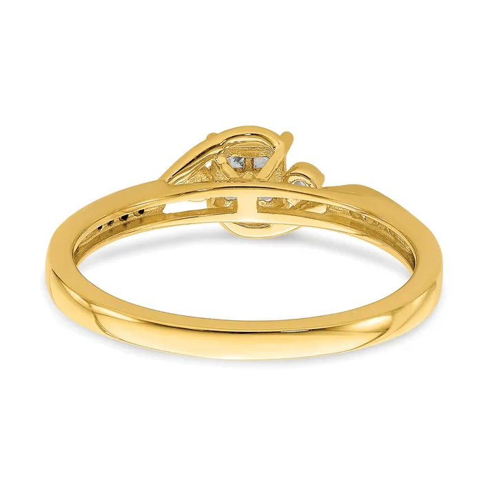 10k Yellow Gold 16 Ct Lab Grown Diamond VSSI G Cluster Engagement Ring Goldia Rings
