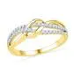 10k Yellow Gold Round Diamond Crossover Band Ring 15 Cttw gndatlanta Rings
