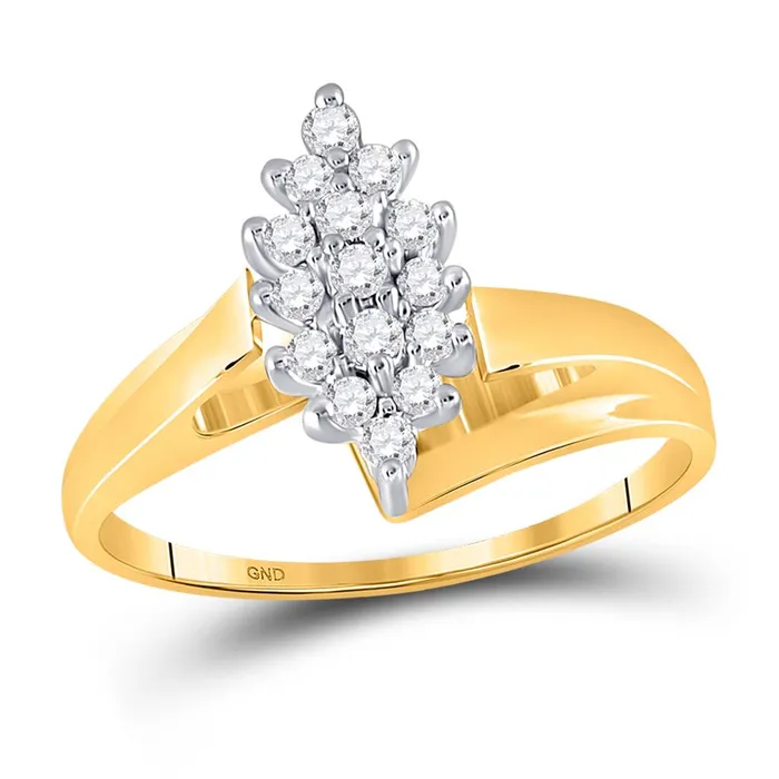 10k Yellow Gold Round Diamond Marquiseshape Cluster Ring 14 Cttw gndatlanta Rings 10k Yellow Gold Round Diamond Marquiseshape Cluster Ring 14 Cttw gndatlanta Rings