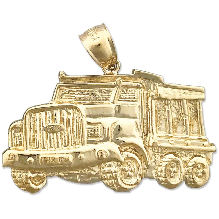 14K Gold 33MM Dump Truck Pendant Goldia PreStyled Sets