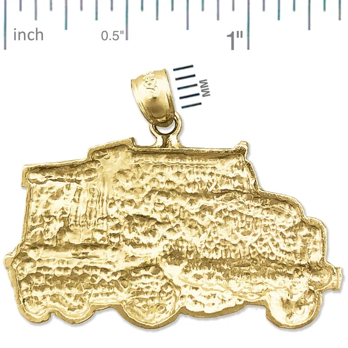 14K Gold 33MM Dump Truck Pendant Goldia PreStyled Sets