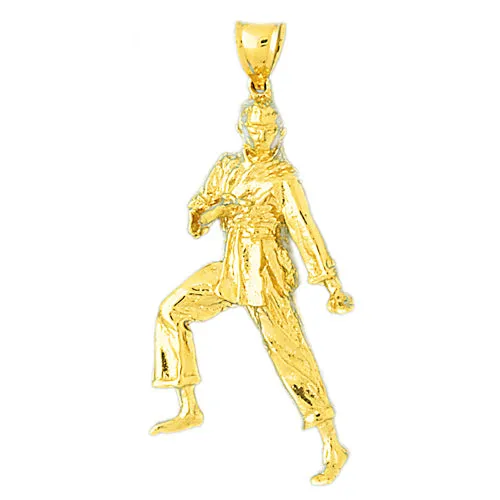 14K Gold Karate Stance Pendant Goldia PreStyled Sets