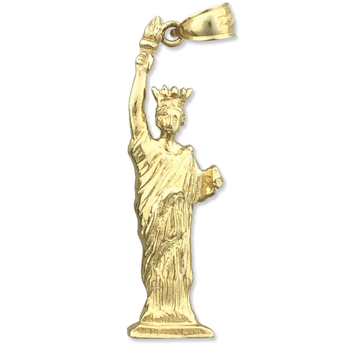 14K Gold Statue Of Liberty Pendant Goldia Necklaces