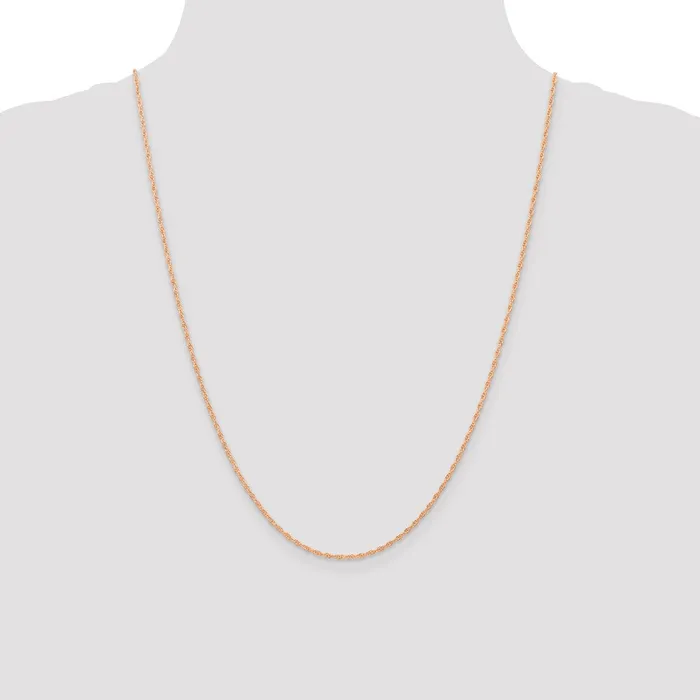 14K Rose Gold 24 inch Carded 115mm Cable Rope with Spring Ring Clasp Chain Necklace QGold Necklaces 14K Rose Gold 24 inch Carded 115mm Cable Rope with Spring Ring Clasp Chain Necklace QGold Necklaces