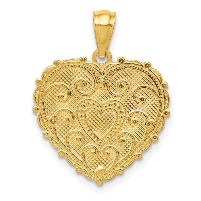 14k TriColor Gold Polished 1 MOM Shadowbox Pendant Goldia Necklaces