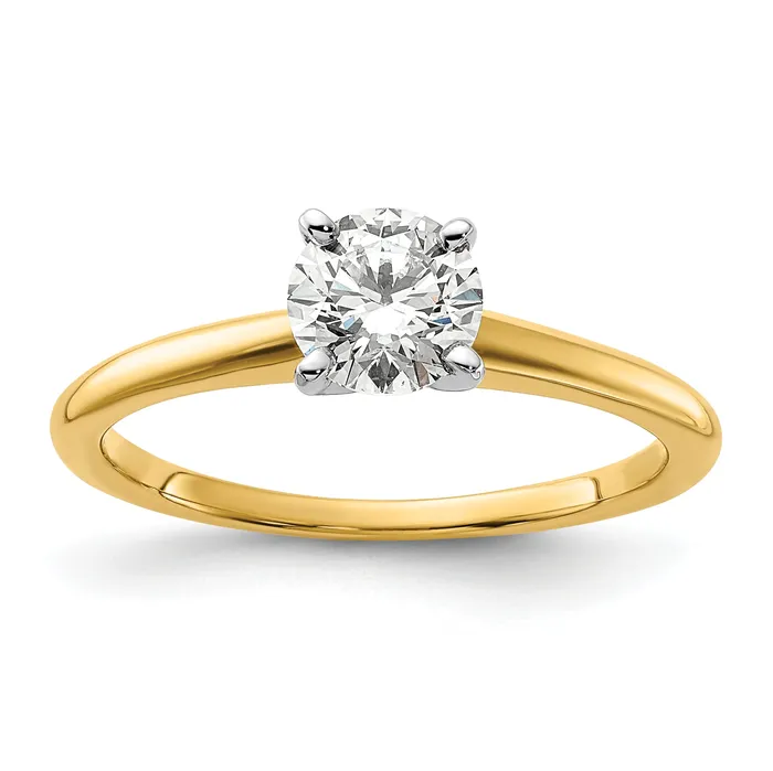 14k Twotone 34 Ct Certified Lab Grown Diamond VSSI G Round Solitaire Engagement Ring Goldia Rings 14k Twotone 34 Ct Certified Lab Grown Diamond VSSI G Round Solitaire Engagement Ring Goldia Rings