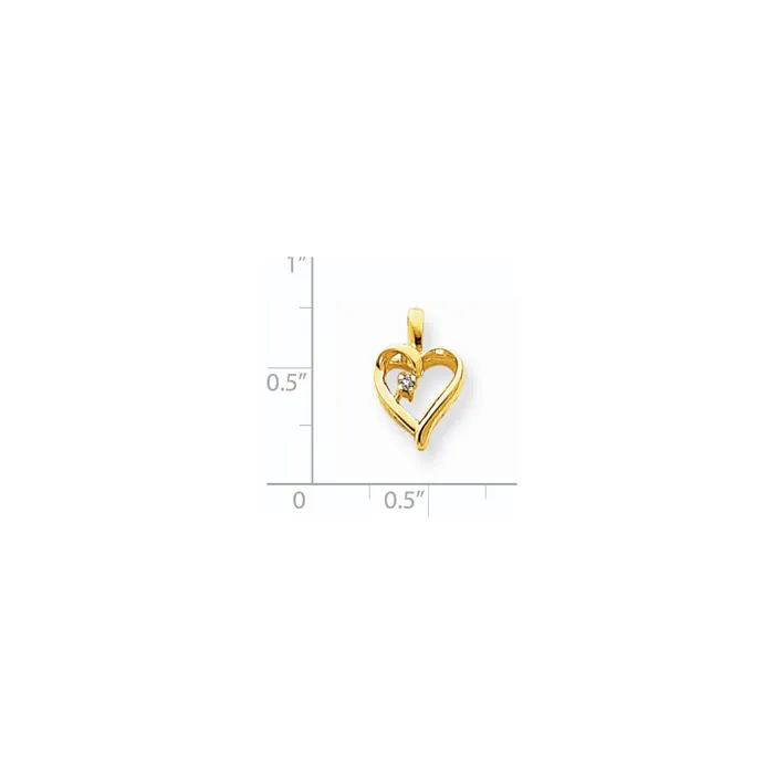 14k VS Diamond heart pendant Goldiacom Necklaces
