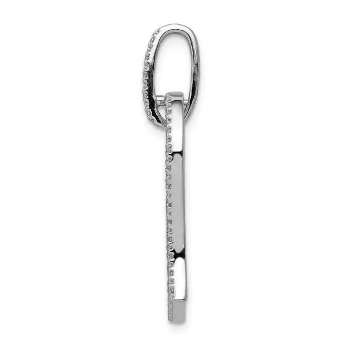 14k White Gold 16ct Real Diamond Heart Pendant Goldia Necklaces