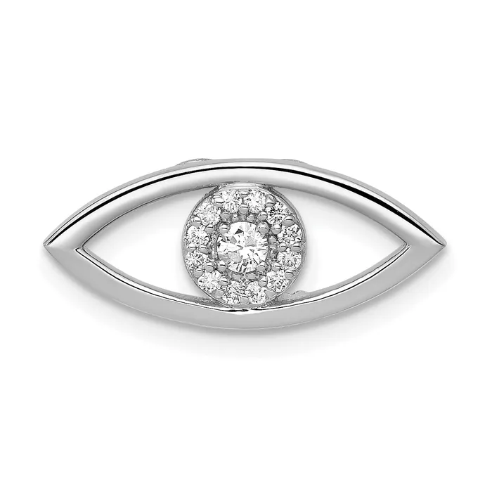 14k White Gold 18ct Diamond Evil Eye Chain Slide Goldiacom Earrings
