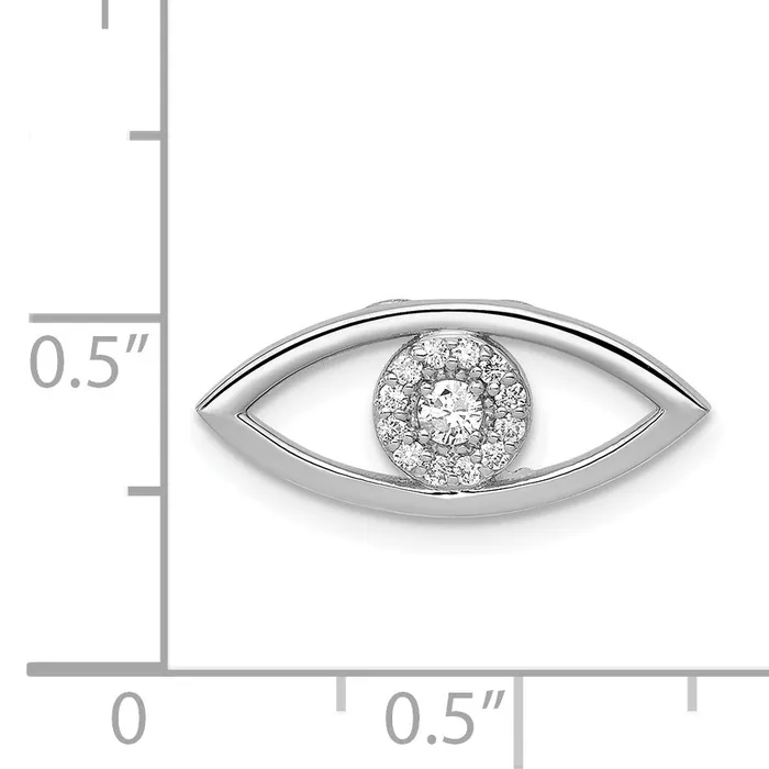 14k White Gold 18ct Diamond Evil Eye Chain Slide Goldiacom Earrings