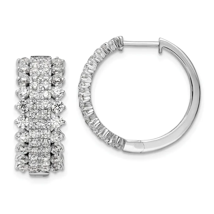 14k White Gold 2 12 Ct Lab Grown Diamond VSSI G Hinged Hoop Earrings Goldia Earrings 14k White Gold 2 12 Ct Lab Grown Diamond VSSI G Hinged Hoop Earrings Goldia Earrings