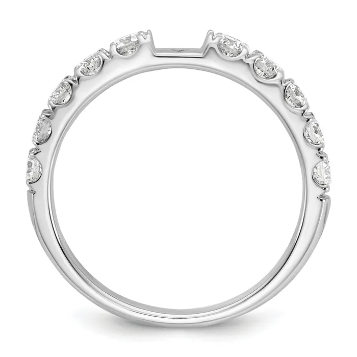 14k White Gold 34 Ct Lab Grown Diamond VSSI G Peg Set Engagement Ring Goldia Rings