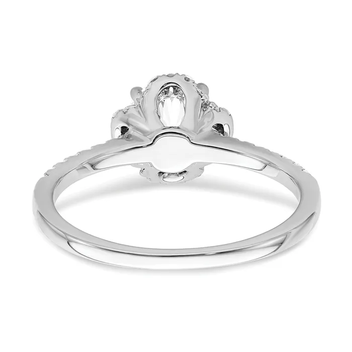 14K White Gold Lab Grown Diamond VSSI G Round Engagement Ring Goldia Rings