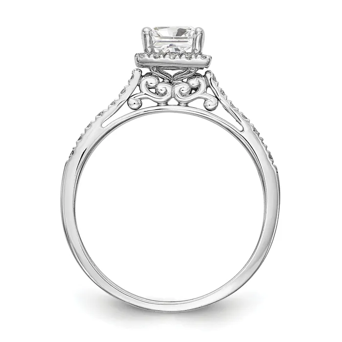 14k White Gold Princess Halo Simulated Diamond Engagement Ring Goldiacom Rings 14k White Gold Princess Halo Simulated Diamond Engagement Ring Goldiacom Rings