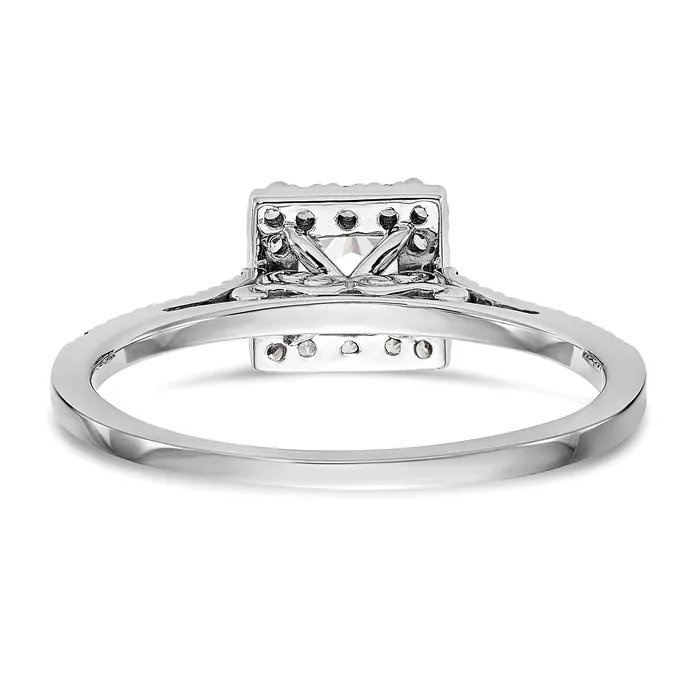 14k White Gold Princess Halo Simulated Diamond Engagement Ring Goldiacom Rings 14k White Gold Princess Halo Simulated Diamond Engagement Ring Goldiacom Rings
