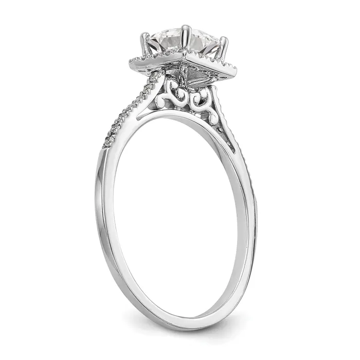 14k White Gold Princess Halo Simulated Diamond Engagement Ring Goldiacom Rings 14k White Gold Princess Halo Simulated Diamond Engagement Ring Goldiacom Rings