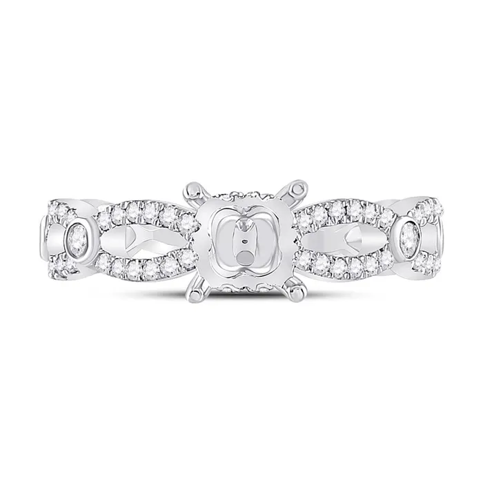 14k White Gold Round Diamond 1 Ct Rd Center Bridal SemiMount Ring 12 Cttw gndatlanta Rings 14k White Gold Round Diamond 1 Ct Rd Center Bridal SemiMount Ring 12 Cttw gndatlanta Rings