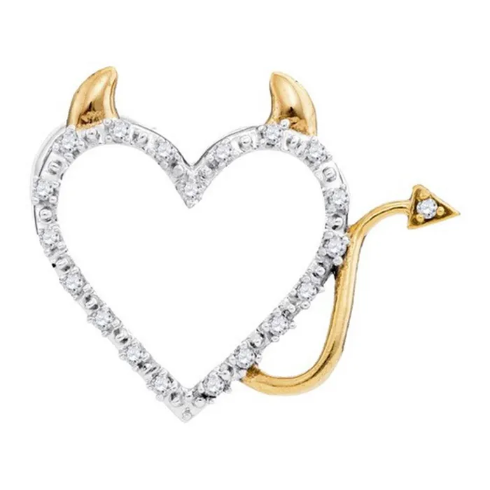 14k White Gold Round Diamond Devil Horn Naughty Heart Pendant 120 Cttw gndatlanta Necklaces 14k White Gold Round Diamond Devil Horn Naughty Heart Pendant 120 Cttw gndatlanta Necklaces