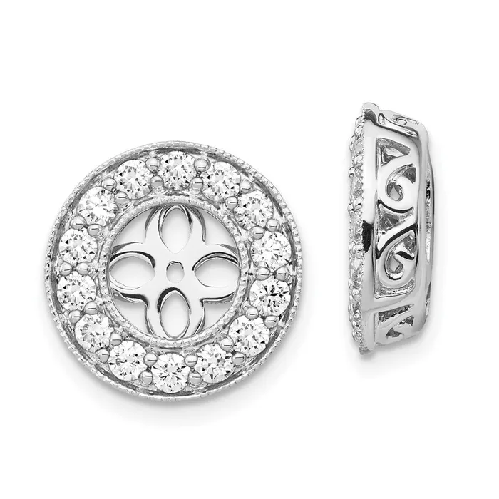 14k White Gold True Origin Lab Grown Real Diamond VSSI D E F Earring Jackets Goldia Earrings 14k White Gold True Origin Lab Grown Real Diamond VSSI D E F Earring Jackets Goldia Earrings